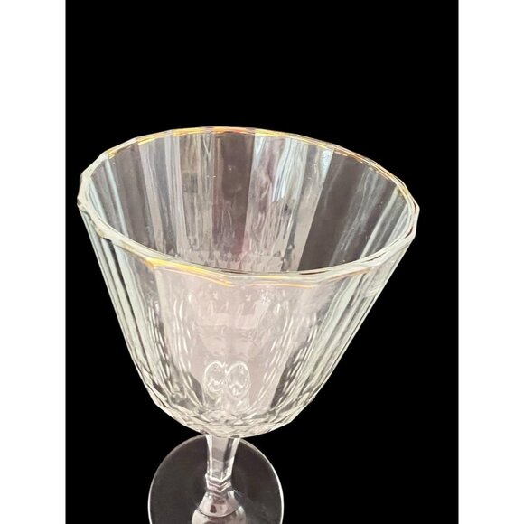 PAIR Pasabahce "Diony" Red Wine Goblets Stemmed Gold Rimmed 7.25"H x 3.5"D - Picture 9 of 12